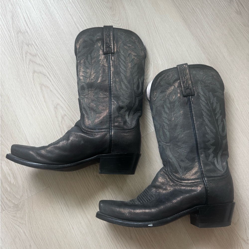 Lucchese Black brown Cowboy Boots